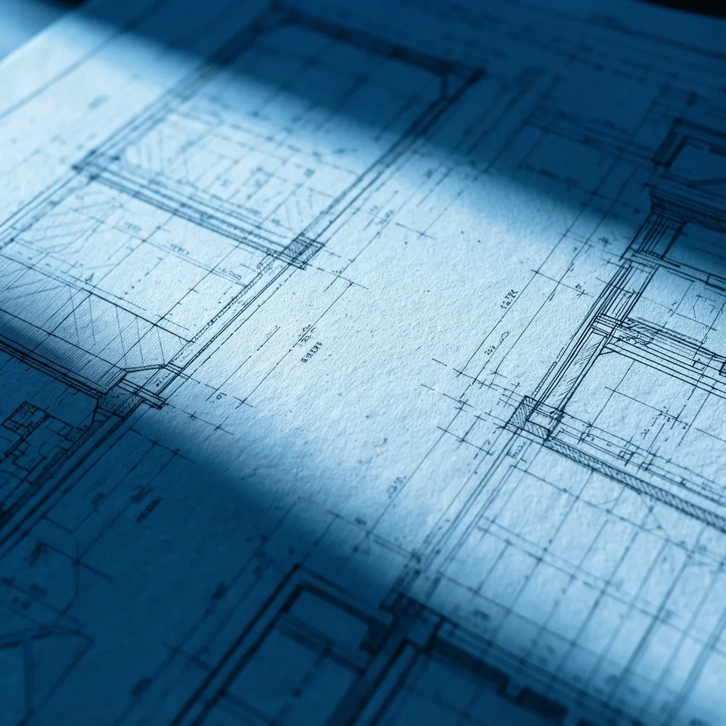 Detailed texture of architectural blueprints