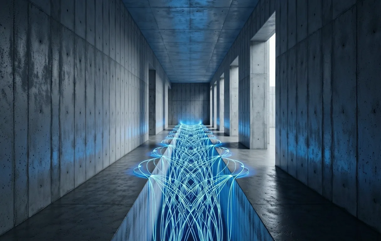Abstract architectural representation of a lost digital path